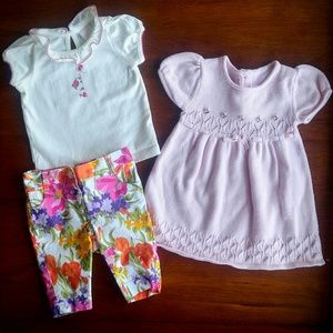 Janie and Jack Dress, Pants and Top Bundle